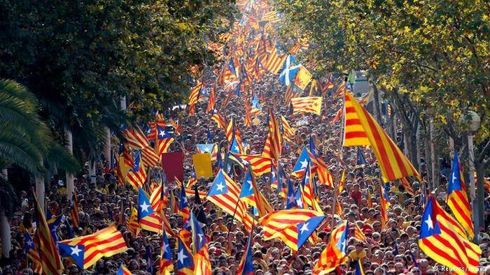 Huge crowds pack Barcelona for Catalonia Day - VIDEO